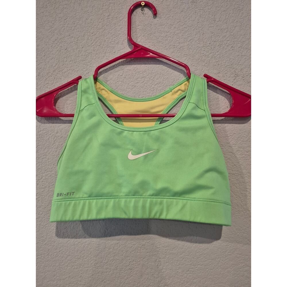 Nike Women's Dri-FIT Racerback Sports Bra Workout Top‎ Size S Mint Green